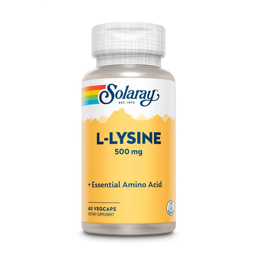 L-Лізин Solaray L-Lysine 500 мг, 60 капсул