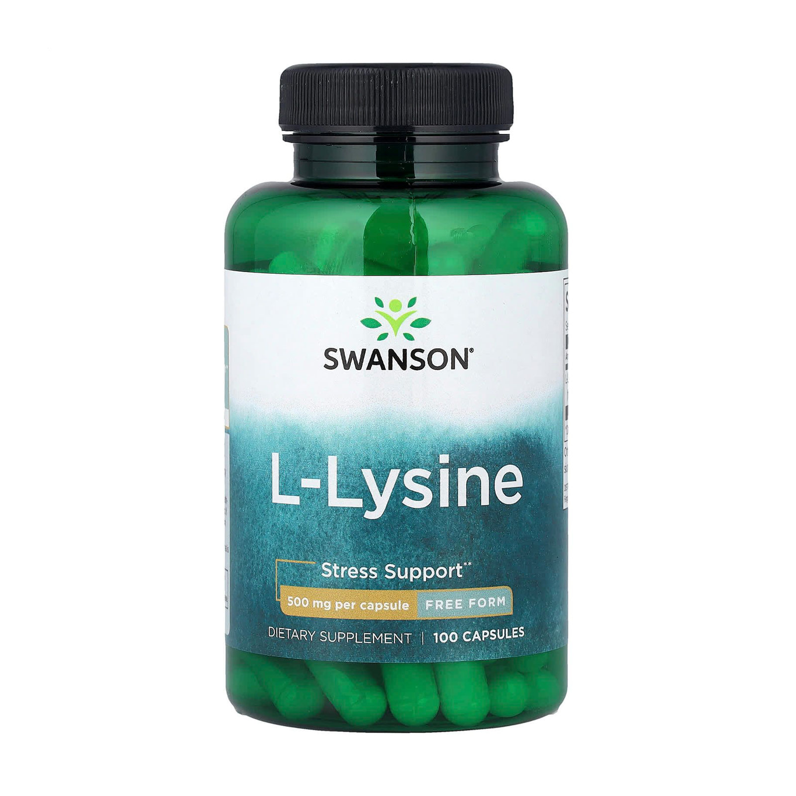 L-лізин Swanson L-Lysine 500 мг, 100 капсул